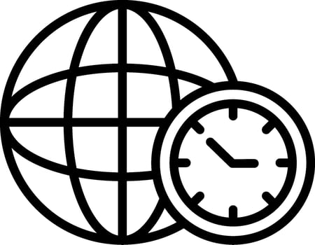 Worldwide Line Icon vector