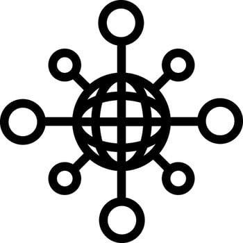 Worldwide Line Icon vector