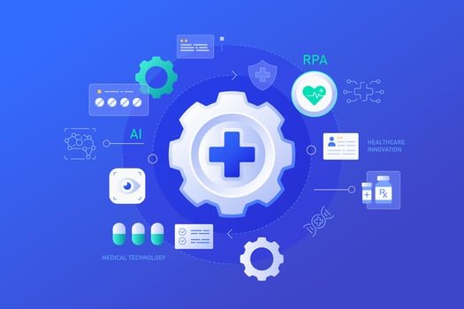 Robotic Process Automation in Healthcare vector