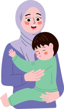 Newborn in Mother's Arms with Tender Expression png