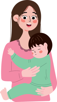 Mother's Day Artwork Featuring Baby and Mom png