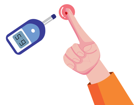 Blood Glucose Testing for Diabetes Awareness png