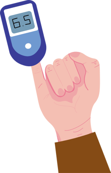 Finger Test for Blood Glucose Monitoring png