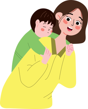 Young Mother Gently Holding Her Newborn png