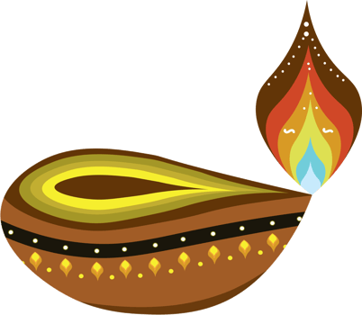 Diwali Oil Lamps Decoration for Celebration png