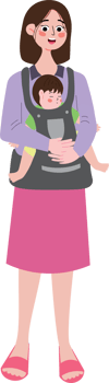 Peaceful Mother and Baby Together png