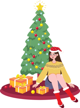 Christmas Eve Tree Decorating Activity for Holiday Celebration png