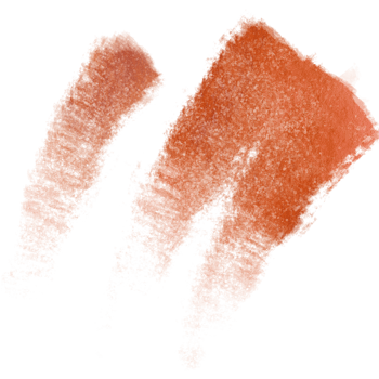 A striking Orange watercolor brush stroke with subtle grunge details and raw edges png