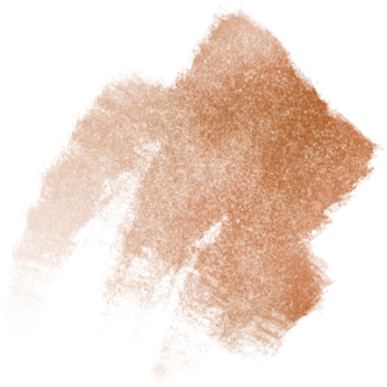 A raw Orange watercolor brush stroke with hand drawn grunge edges png