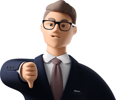 A cartoon man in a suit and tie pointing at something png