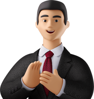 A man in a suit and tie is clapping his hands png