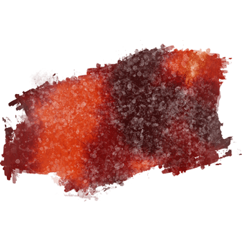 A Orange stroke with rough textures and a soft watercolor wash png