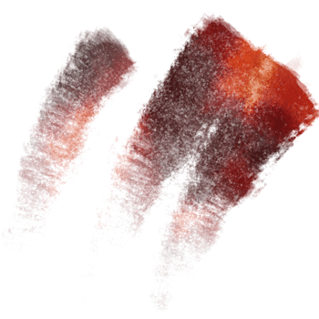 A rugged Orange stroke with distressed textures and fluid watercolor tones png