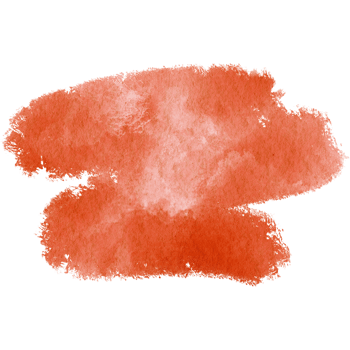 Orange brush stroke with gritty textures and seamless watercolor blending png