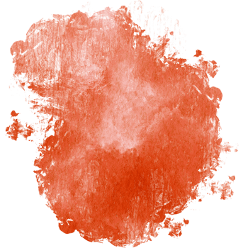 Orange brush stroke with gritty textures and seamless watercolor transitions png