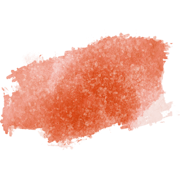 Orange stroke merging grunge details with fluid watercolor effects png