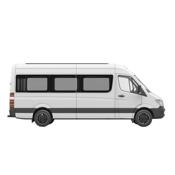3d Minibus side view isolate on transparency background png