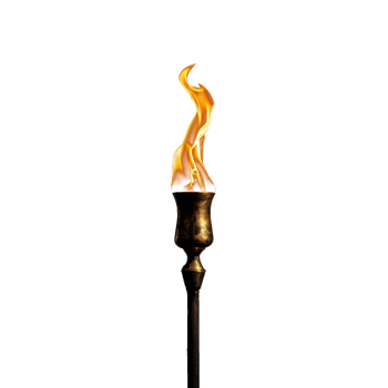 Burning torch on transparency background png