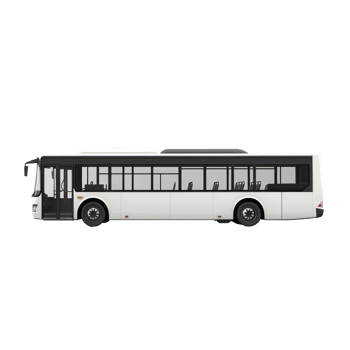 3d Transit Bus side view isolate on transparency background png