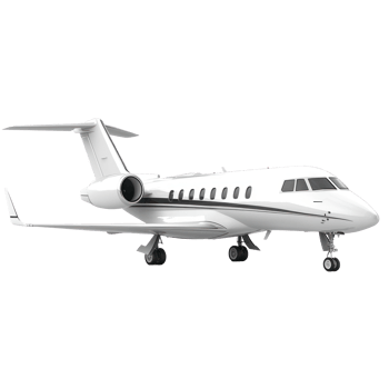 3D Private Jet side view isolate on transparency background png
