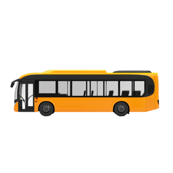 3d City Bus side view isolate on transparency background png