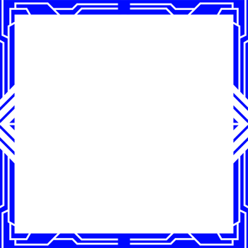 A blue square frame with transparent background png