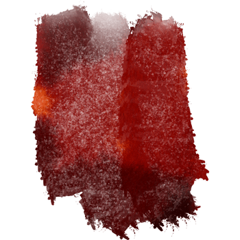 A textured Orange stroke softening into fluid watercolor hues png