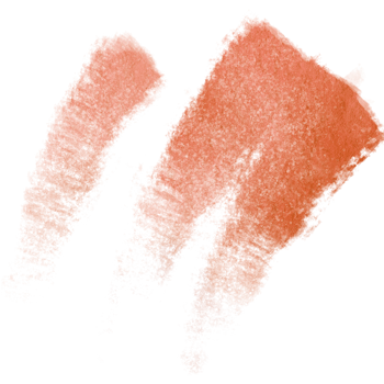 A textured Orange stroke dissolving into gentle watercolor washes png