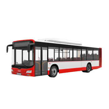 3d City Bus side view isolate on transparency background png