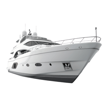 Yacht isolate on transparency background png
