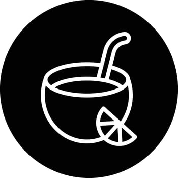 Coconut Drink Icon Design Illustration vector