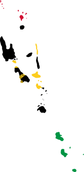 Vanuatu flag pattern on country map png