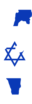 Israel flag pattern on country map png