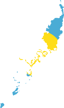 Palau flag pattern on country map png