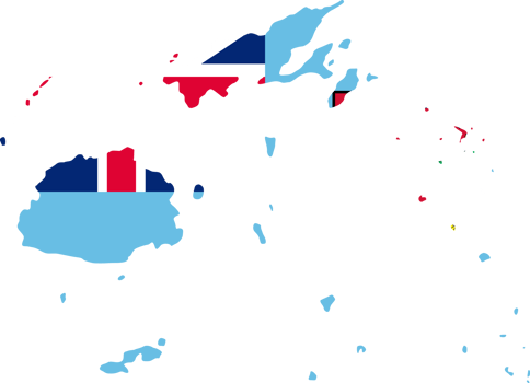 Fiji flag pattern on country map png