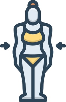 Color icon for weight loss vector