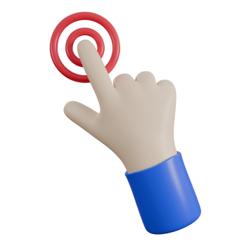 3D Illustration of a Touch Gesture Featuring an Index Finger Pointer for Any Application png