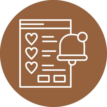 Wishlist Notification Icon Design vector