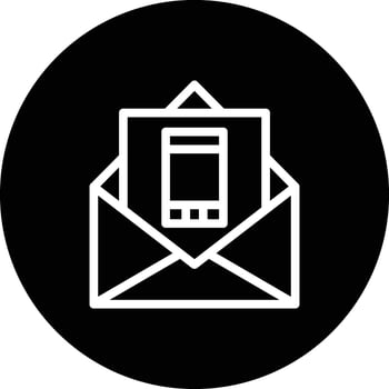 Mobile Mail Icon Design Illustration vector