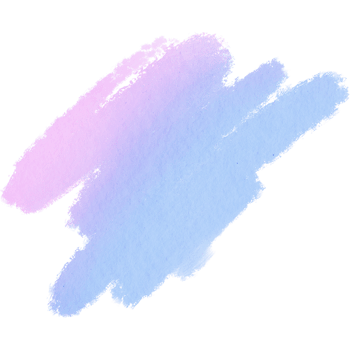Pastel brush stroke with gritty texture fading into smooth watercolor shades png