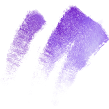 A rough Purple brush stroke with gritty textures blending into watercolor tones png