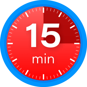 The 15 minutes, stopwatch icon. Stopwatch icon in flat style on a white background. stock illustration. png