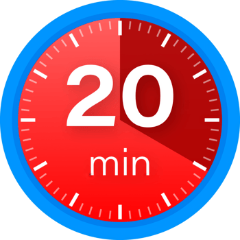 The 20 minutes, stopwatch icon. Stopwatch icon in flat style on a white background. stock illustration. png