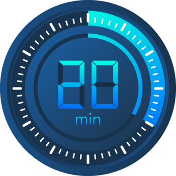 The 20 minutes, stopwatch icon. Stopwatch icon in flat style on a white background. stock illustration. png