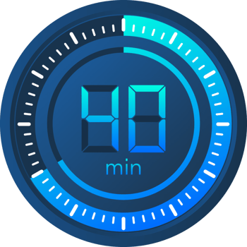 The 40 minutes, stopwatch icon. Stopwatch icon in flat style on a white background. stock illustration. png