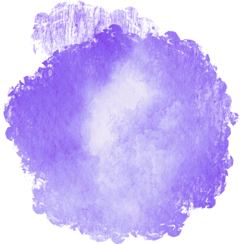 Purple brush stroke with rough textures and fluid watercolor blending png
