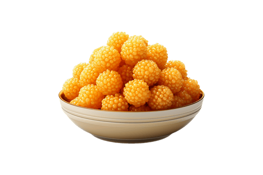 Boondi Laddu on transparent background. png