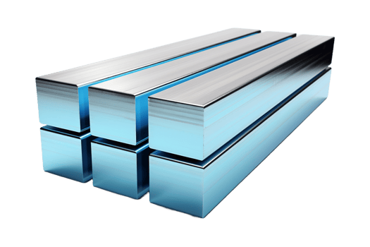 Aluminium Profiles on transparent background. png