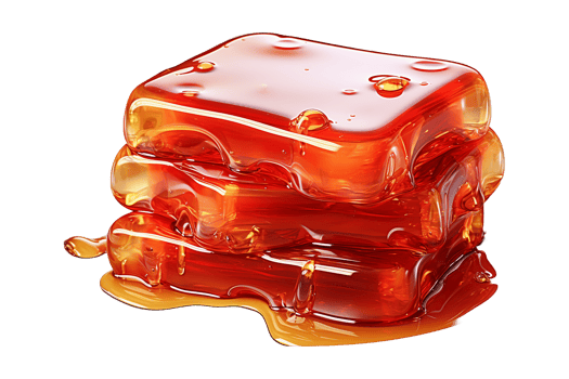 Apple Jelly on transparent background. png
