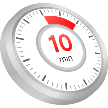 The 10 minutes, stopwatch icon. Stopwatch icon in flat style on a white background. stock illustration. png